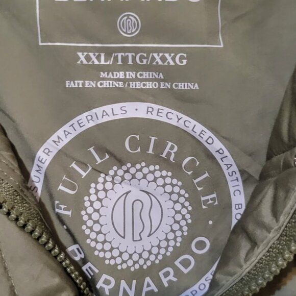 BERNARDO Jacket SIXE XXL  3/4 length New with tags 100% recycled - Picture 3 of 4